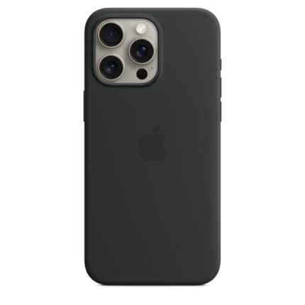 Apple iPhone 15 Pro Max Szilikon Magsafe tok,Fekete