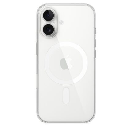 Apple iPhone 16 MagSafe-rögzítésű szilikontok, átlátszó